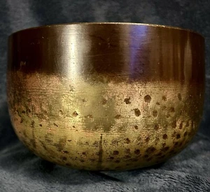 Vintage Mixed Metals Tabletop Singing Bowl for Meditation 6.9”D 850 Grams - Picture 1 of 9