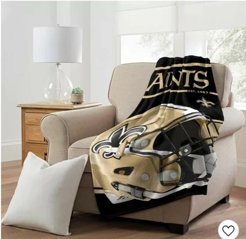 Northwest New Orleans Saints NFL 46"x 60 Micro Fleece Throw Blanket Cover