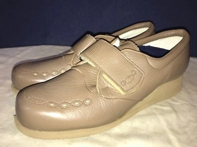 P. W. Minor Orthopedic Brown Hook & Loop Wedge Heel Comfort Shoe 7.5 AA Narrow - Image 1 of 4