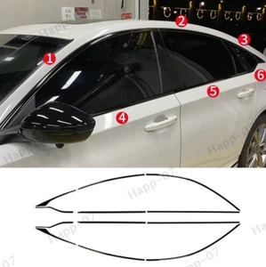 For 2018-23 Honda Accord black steel window frame Strip Trim Accessories - Picture 1 of 4