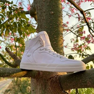 Supra Men's Vaider Skateboarding White Shoes - Picture 1 of 14