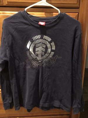 Element Boys Size Large Black Long Sleeve Logo Tee - Image 1 of 3
