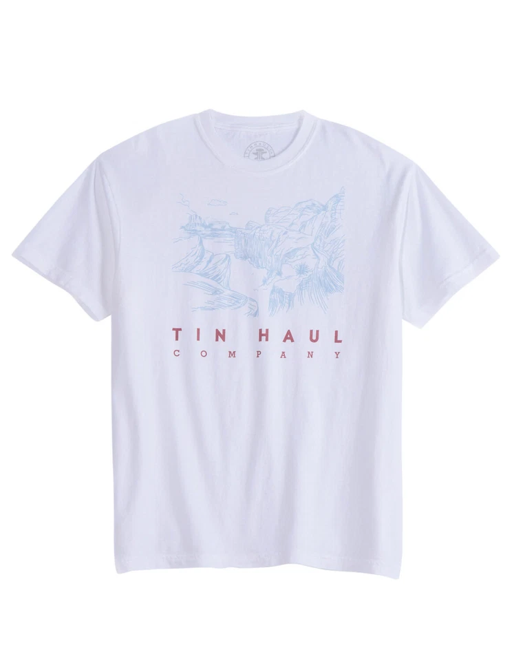 Camiseta Tin Haul Unisex Desert Valley Blanca 100% Algodón S/S Foto 1 de 1