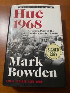 RARE SIGNED FIRST EDITION 2017 MARK BOWDEN HUE 1968 HARDCOVER DJ - Picture 1 of 4
