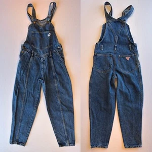 VTG Guess by Georges Marciano Women's Size Denim Pleated Overalls Tapered USA XS - Picture 1 of 15