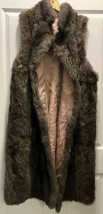 Ladies' Woman's Full Length AUSTRALIAN OPOSSUM FUR VEST, Med-Large Charcoal Gray - Picture 1 of 5