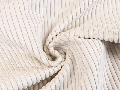 POLSTERSTOFF Cord Samt Taschen Bekleidung grob gerippt VANILLE CREME EUR 17,98/m - Bild 1 von 3