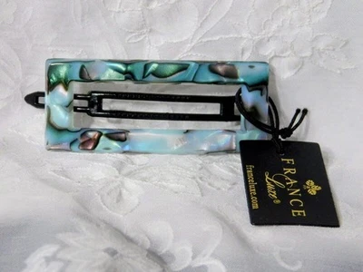 France Luxe Cutout Rectangle Barrette Medium Handmade French clip Ret $22 - Image 1 of 4