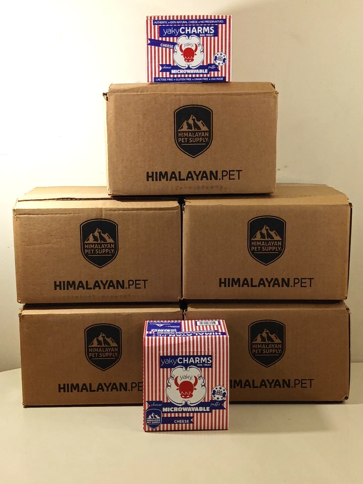 Lot 240 Himalayan Yak Cheese Dog Chew Yaky Charm Cheese Puff Dog Treats 5 Cases  - Image 1 of 4