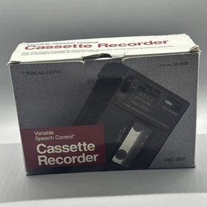 REALISTIC VSC-2001 LETTORE CASSETTE REGISTRATORE CONTROLLO VOCALE VARIABILE - Testato - Foto 1 di 12