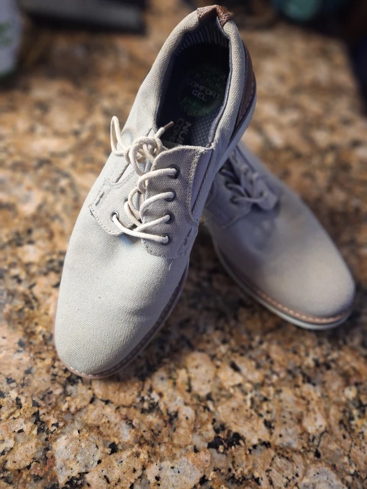 Nunn Bush Barclay 乐福鞋 10,5 码帆布素色鞋头 — 第 1/4 张图片