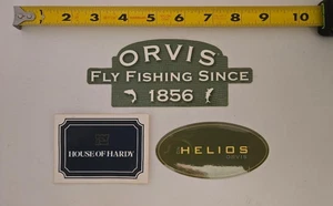 Orvis Hardy Helios Fly Fishing Dealer Fly Rod Fly Reel Decals NOS - Picture 1 of 7