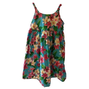 Kilohana Clothing Co. Dress Girls Size 4 plumeria Floral Hawaiian Aloha Beach - Picture 1 of 3