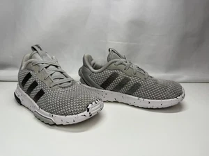 Adidas Schuhe Kinder Größe 10K grau Strick Mesh Laufen gesprenkelte Zwischensohle 3-Streifen - Bild 1 von 8