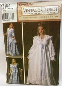 Simplicity 5188 Vintage Closet 1900s Nightgown Robe Pattern Size BB L-XL Uncut - Picture 1 of 3