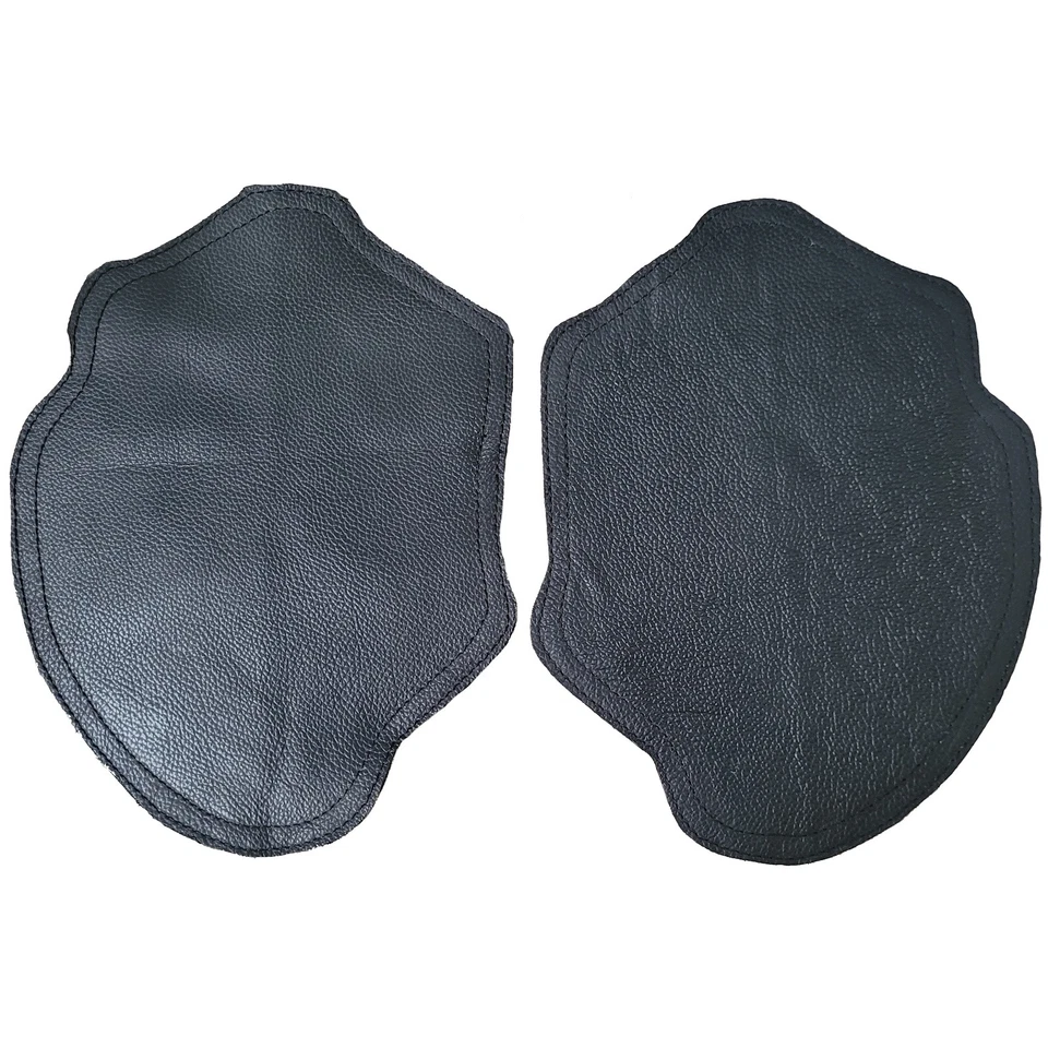 HELD BIKER FASHION Lederabdeckung PATCH für Knieschleifer Klett Held Schwarz (Paar)