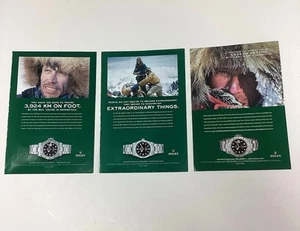 ROLEX Alain Hubert / Sir Edmund Hillary / Sherpa Norgay Vtg Print Ads Lot of 3 - Picture 1 of 23