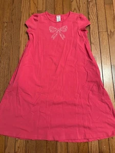 Gymboree Girls Regular 12 Pink Cotton Butterfly Short Sleeved Pockets T-Shirt Dr - Picture 1 of 4