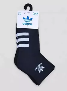 ADIDAS Womens Socks 1/4 Crew Moisture Wicking Everyday 3 Pair Shoe Size 5-10 - Picture 1 of 3