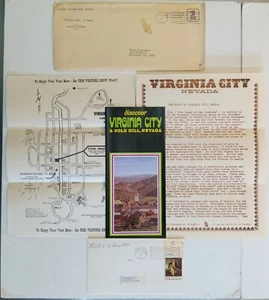 Virginia City Nevada 1977 Storey County Turismo FDC Ruth V. Elkin Postmaster - Imagen 1 de 5