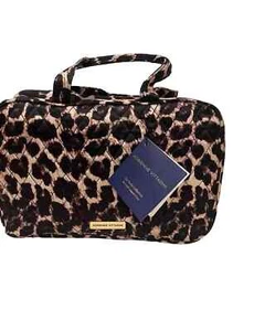 new Adrienne Vittadini new leopard print make up travel bag. 9x7.5x5 womens - Picture 1 of 10