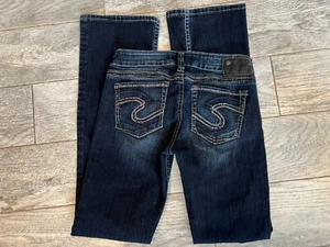 Silver Jeans Tuesday Denim 27 x 33 Womens 27x33 Bootcut Western Boot Whiskering - Picture 1 of 9