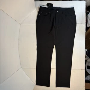NEW Mens 36x32 Performance Pants Greg Norman Stretch Comfort Classic Black Golf - Picture 1 of 17