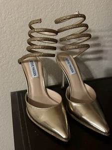 Steve Madden Emerson Metallic Rhinestone Dress Pumps Bronze/Gold  Size 7 - Picture 1 of 2