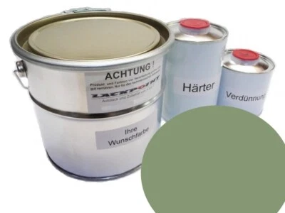 5 Liter Set 2K Car Paint GDR Pastel Green No Clear Varnish Lackpoint Green Trabi - Image 1 of 2