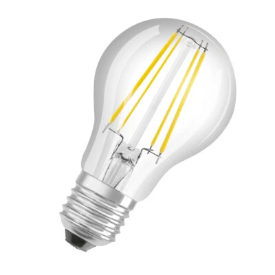 OSRAM LED Stromsparlampe, Filament Birne aus Glas mit E27 Sockel, Warmweiß - Bild 1 von 4