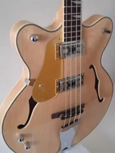 Left-Handed Electric Guitar 4-string Bass Natural transparen Color - Picture 1 of 5