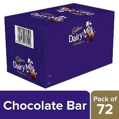 Cadbury Dairy Milk Chocolate Bar, 6.6gm Each (Pack of 72) (72*6.6gm) - Image 1 of 3