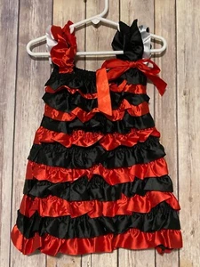 Mädchen Alice inspiriert Königin der Herzen Satin Rüschen Kleid Kostüm 3XL XXXL 5/6   - Bild 1 von 2