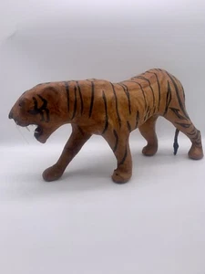 Vintage Tiger Handmade Glass Eyes Made In India 15” X 7” - Picture 1 of 12