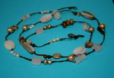 Collar Boho Plata Esterlina Silpada Cuarzo Rosa Perla Concha #N1428 [121GCM] Foto 1 de 4