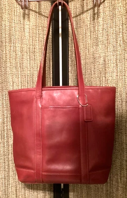 Bolso de Mano COACH Legacy 5187 de Colección Bolso de Hombro Doble Asa Cuero Rojo Profundo Foto 1 de 4