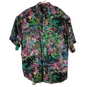 Guess Georges Marciano vintage hawaiian shirt mens L Large made in USA 64330H55 - Picture 1 of 9