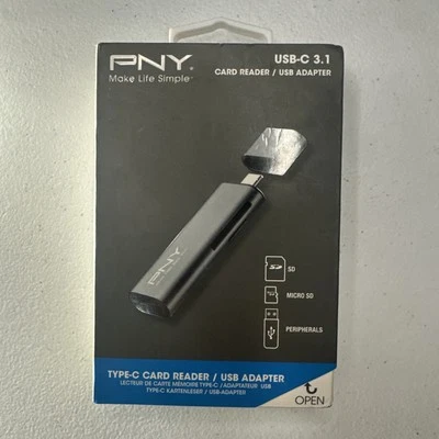 PNY USB-C 3.1 Card Reader/USB Adapter Transfer & Share Content - Image 1 of 3