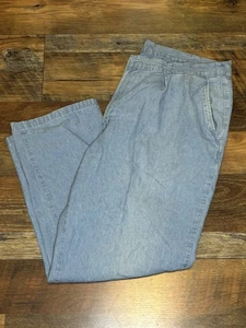 Pantalones de mezclilla plisados lavados ligeros cabeza de pato vintage años 90 logotipo retro talla 34x25 COMO ESTÁN - Imagen 1 de 9