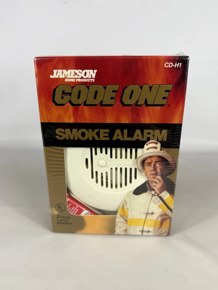 Alarma de humo Jameson Code One de colección con luz de seguridad automática #CD-H1 1985 NOS Foto 1 de 4