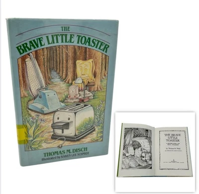 Vtg The Brave Little Toaster Thomas Disch Hardcover DJ Illustrated Schmidt 1986 - Image 1 of 4