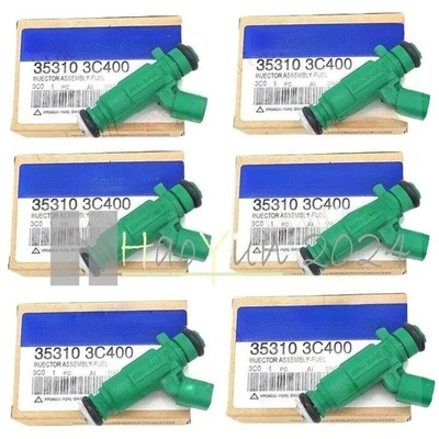 6 inyectores de combustible GENUINOS para Hyundai Santa Fe KIA Sedona Sorento 3,5 L 353103C400 Foto 1 de 4