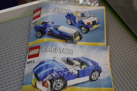 LEGO (6913) CREATOR 3 In 1: Blue Roadster, Used, 100% Complete W/Manuals, No Box