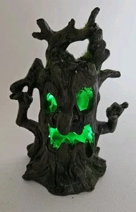 Haunted Tree Light Up Color Changing Halloween Resin Decor Prop 4" - Picture 1 of 11