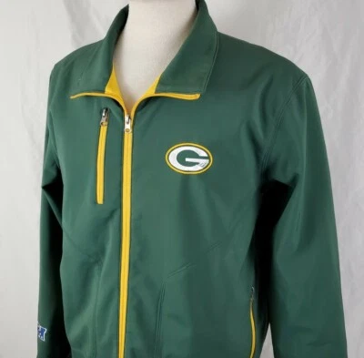 Jaqueta Green Bay Packers Softshell NFL GIII Vestuário Masculino Zíper Grande, Bordada - Imagem 1 de 4