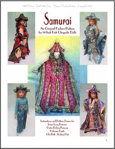 "Samurai" Fashion Pattern for Kish Chrysalis Dolls - Picture 1 of 1