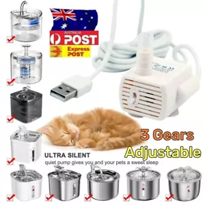 Automatic Pet Water Fountain Pump Dispenser Silent for Cat Dog Drinking Bowl AU - Picture 1 of 8