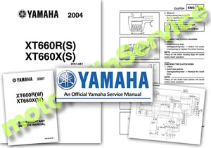 Yamaha XT660 R X Service Manual - 2004 onwards - Workshop Manual XT660R XT660X - Picture 1 of 2