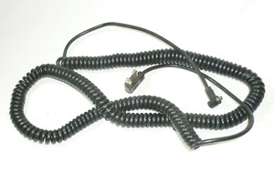 FLASH COILED SYNC STROBE CORD Paramount 2 FLAT PRONG & MALE PC made in USA 5 ft* - Picture 1 of 4
