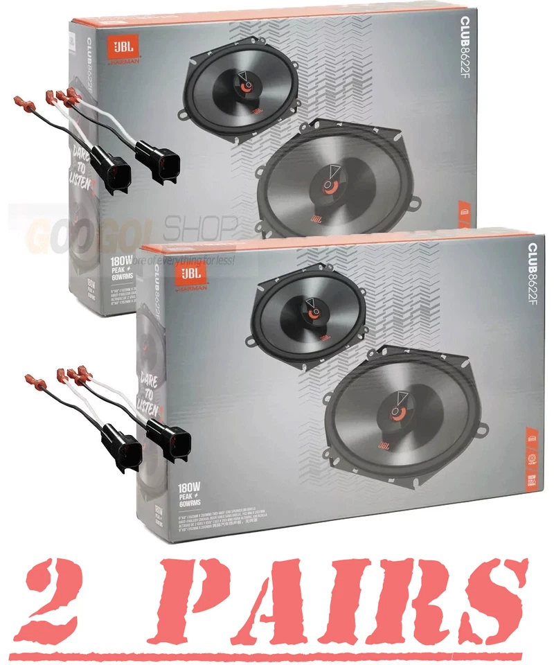 4) Altavoces JBL Club 8622F 2 vías 6x8" (5x7") para Explorer Sport Trac 2001-2010 Foto 1 de 4